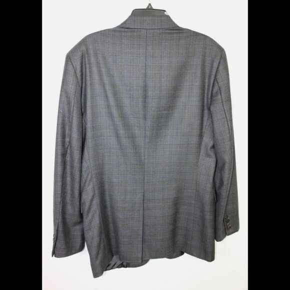 Brooks Brothers 1818 Madison Gray/Blue/Black Check Wool 2B Sportcoat Blazer 43L - Picture 3 of 8